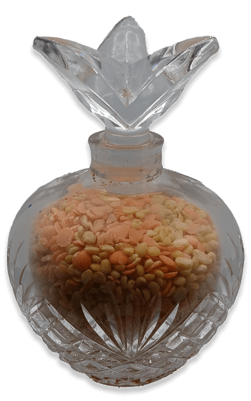 dry face wash in glass jar