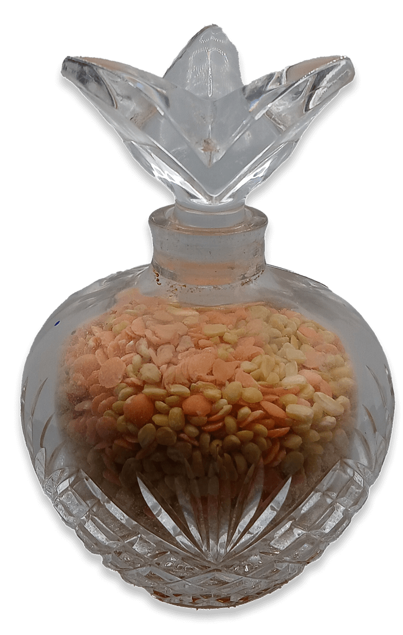 dry face wash in glass jar